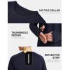 imagebaleaf Mens Long Sleeve Running Shirts Sun Protection UV UPF 50 T Shirts Workout Athletic Gym Quick Dry Zip PocketNavy