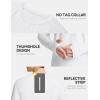 imagebaleaf Mens Long Sleeve Running Shirts Sun Protection UV UPF 50 T Shirts Workout Athletic Gym Quick Dry Zip PocketWhite