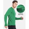 imagebaleaf Mens Long Sleeve Running Shirts with Thumbholes Quick Dry Athletic Shirt Workout Training TopGreen