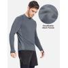 imagebaleaf Mens Long Sleeve Running Shirts with Thumbholes Quick Dry Athletic Shirt Workout Training TopGrey