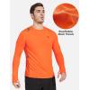 imagebaleaf Mens Long Sleeve Running Shirts with Thumbholes Quick Dry Athletic Shirt Workout Training TopOrange