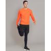 imagebaleaf Mens Long Sleeve Running Shirts with Thumbholes Quick Dry Athletic Shirt Workout Training TopOrange