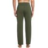 imagebaleaf Mens Sweatpants Casual Lounge Cotton Pajama Yoga Pants Open Bottom Straight Leg Male Sweat Pants with PocketsAarmy Green