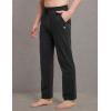 imagebaleaf Mens Sweatpants Casual Lounge Cotton Pajama Yoga Pants Open Bottom Straight Leg Male Sweat Pants with PocketsAblack