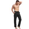 imagebaleaf Mens Sweatpants Casual Lounge Cotton Pajama Yoga Pants Open Bottom Straight Leg Male Sweat Pants with PocketsAblack