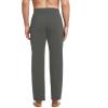 imagebaleaf Mens Sweatpants Casual Lounge Cotton Pajama Yoga Pants Open Bottom Straight Leg Male Sweat Pants with PocketsAgray