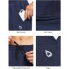 imagebaleaf Mens Sweatpants Casual Lounge Cotton Pajama Yoga Pants Open Bottom Straight Leg Male Sweat Pants with PocketsAheather Blue