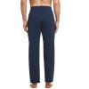 imagebaleaf Mens Sweatpants Casual Lounge Cotton Pajama Yoga Pants Open Bottom Straight Leg Male Sweat Pants with PocketsAnavy Blue