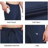 imagebaleaf Mens Sweatpants Casual Lounge Cotton Pajama Yoga Pants Open Bottom Straight Leg Male Sweat Pants with PocketsAnavy Blue