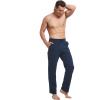imagebaleaf Mens Sweatpants Casual Lounge Cotton Pajama Yoga Pants Open Bottom Straight Leg Male Sweat Pants with PocketsAnavy Blue