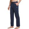 imagebaleaf Mens Sweatpants Casual Lounge Cotton Pajama Yoga Pants Open Bottom Straight Leg Male Sweat Pants with PocketsAnavy Blue