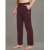 imagebaleaf Mens Sweatpants Casual Lounge Cotton Pajama Yoga Pants Open Bottom Straight Leg Male Sweat Pants with PocketsAwine Red