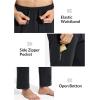 imagebaleaf Mens Sweatpants Casual Lounge Cotton Pajama Yoga Pants Open Bottom Straight Leg Male Sweat Pants with PocketsBcharcoalzipper Pocket