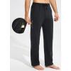 imagebaleaf Mens Sweatpants Casual Lounge Cotton Pajama Yoga Pants Open Bottom Straight Leg Male Sweat Pants with PocketsBcharcoalzipper Pocket