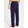 imagebaleaf Mens Sweatpants Casual Lounge Cotton Pajama Yoga Pants Open Bottom Straight Leg Male Sweat Pants with PocketsBnavy Bluezipper Pocket