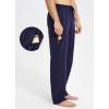 imagebaleaf Mens Sweatpants Casual Lounge Cotton Pajama Yoga Pants Open Bottom Straight Leg Male Sweat Pants with PocketsBnavy Bluezipper Pocket