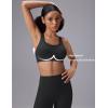 imagebaleaf Sweatleaf Womens Adjustable Sports Bras Crisscross Back Padded High Support Yoga Workout Running BraBlack