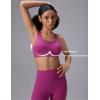 imagebaleaf Sweatleaf Womens Adjustable Sports Bras Crisscross Back Padded High Support Yoga Workout Running BraRose Red
