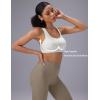 imagebaleaf Sweatleaf Womens Adjustable Sports Bras Crisscross Back Padded High Support Yoga Workout Running BraWhite