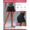 imagebaleaf Sweatleaf Womens Biker Shorts 5quot High Waist Tummy Control Butt Lifting Yoga Workout Running Spandex Short PantsBlack