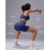 imagebaleaf Sweatleaf Womens Biker Shorts 5quot High Waist Tummy Control Butt Lifting Yoga Workout Running Spandex Short PantsNavy Blue