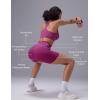 imagebaleaf Sweatleaf Womens Biker Shorts 5quot High Waist Tummy Control Butt Lifting Yoga Workout Running Spandex Short PantsRose Red