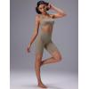 imagebaleaf Sweatleaf Womens Biker Shorts 8quot Long High Waist Tummy Control Butt Lifting Yoga Workout Running Spandex Short PantsBrown