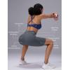 imagebaleaf Sweatleaf Womens Biker Shorts 8quot Long High Waist Tummy Control Butt Lifting Yoga Workout Running Spandex Short PantsDark Gray