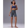 imagebaleaf Sweatleaf Womens Biker Shorts 8quot Long High Waist Tummy Control Butt Lifting Yoga Workout Running Spandex Short PantsDark Gray