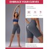 imagebaleaf Sweatleaf Womens Biker Shorts 8quot Long High Waist Tummy Control Butt Lifting Yoga Workout Running Spandex Short PantsDark Gray