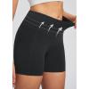 imagebaleaf Sweatleaf Womens Workout Shorts Light Compression High Waisted Yoga Spandex Volleyball Biker Shorts 3 PocketsBlack