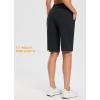 imagebaleaf Womens 12quot Long Bermuda Shorts Knee Length Cotton Athletic Shorts Sweat Casual Lounge Walking SummerBlack