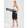 imagebaleaf Womens 12quot Long Bermuda Shorts Knee Length Cotton Athletic Shorts Sweat Casual Lounge Walking SummerBlack