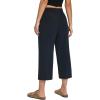 imagebaleaf Womens 21quot 30quot Wide Leg Pants Capris Athletic Casual with Pockets Drawstring Quick Dry Walking Workout UPF5021 Caprisblack