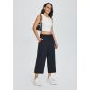 imagebaleaf Womens 21quot 30quot Wide Leg Pants Capris Athletic Casual with Pockets Drawstring Quick Dry Walking Workout UPF5021 Caprisblack