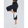 imagebaleaf Womens 21quot 30quot Wide Leg Pants Capris Athletic Casual with Pockets Drawstring Quick Dry Walking Workout UPF5021 Caprisblack