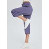imagebaleaf Womens 21quot 30quot Wide Leg Pants Capris Athletic Casual with Pockets Drawstring Quick Dry Walking Workout UPF5021 Caprispurple