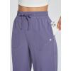 imagebaleaf Womens 21quot 30quot Wide Leg Pants Capris Athletic Casual with Pockets Drawstring Quick Dry Walking Workout UPF5021 Caprispurple