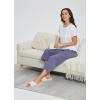 imagebaleaf Womens 21quot 30quot Wide Leg Pants Capris Athletic Casual with Pockets Drawstring Quick Dry Walking Workout UPF5021 Caprispurple