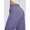 imagebaleaf Womens 21quot 30quot Wide Leg Pants Capris Athletic Casual with Pockets Drawstring Quick Dry Walking Workout UPF5030 Pantspurple