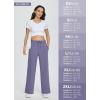 imagebaleaf Womens 21quot 30quot Wide Leg Pants Capris Athletic Casual with Pockets Drawstring Quick Dry Walking Workout UPF5030 Pantspurple