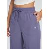 imagebaleaf Womens 21quot 30quot Wide Leg Pants Capris Athletic Casual with Pockets Drawstring Quick Dry Walking Workout UPF5030 Pantspurple