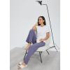 imagebaleaf Womens 21quot 30quot Wide Leg Pants Capris Athletic Casual with Pockets Drawstring Quick Dry Walking Workout UPF5030 Pantspurple