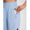 imagebaleaf Womens Athletic Shorts 7 Inch Long Running Workout Hiking Shorts High Waisted Quick Dry Zipper Pockets UPF50Blue
