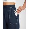 imagebaleaf Womens Athletic Shorts 7 Inch Long Running Workout Hiking Shorts High Waisted Quick Dry Zipper Pockets UPF50Navy