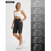 imagebaleaf Womens Bermuda Shorts 12quot Long Knee Length Running Athletic High Waist Zipper Pocket Quick Dry Loose FitBlack