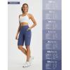 imagebaleaf Womens Bermuda Shorts 12quot Long Knee Length Running Athletic High Waist Zipper Pocket Quick Dry Loose FitNavy Blue