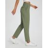 imagebaleaf Womens Business Casual Pants Stretch Travel Pants On Airplane with Zipper Pockets Dressy Slacks Golf Work Pull onArmy Green