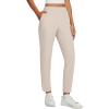 imagebaleaf Womens Business Casual Pants Stretch Travel Pants On Airplane with Zipper Pockets Dressy Slacks Golf Work Pull onKhaki