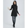 imagebaleaf Womens Fleece Dress Sweatshirt Winter Dress Tunic Long Warm Quarter Zip Up Pullover Jackets with Pocket OutdoorBlack